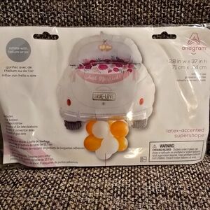 NEW Just Married Anagram latex supershape large Balloon